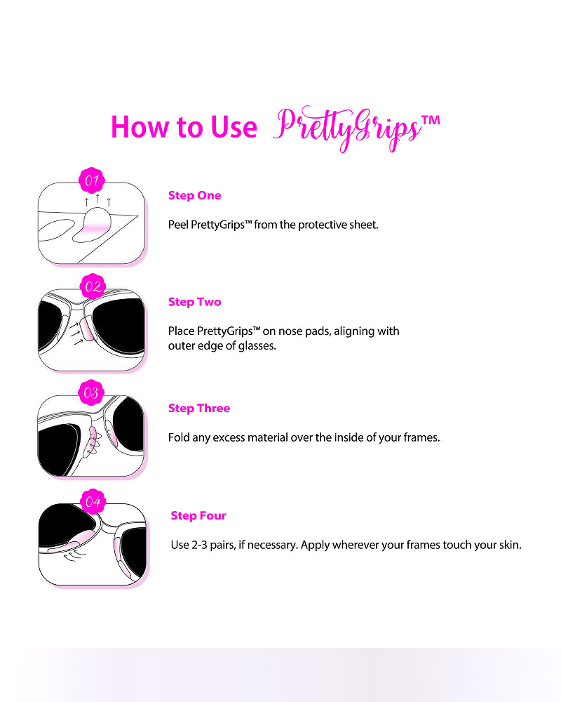 pretty Grips makeup protectors anti-slip from sunglasses